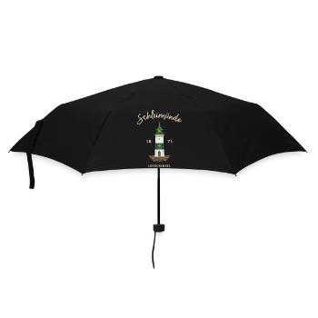 Leuchtturm Schleimünde, Lotseninsel Ostsee - Regenschirm (klein) - Schwarz - Vorne