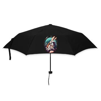 Lapin dans l’espace - Parapluie standard - noir - Devant