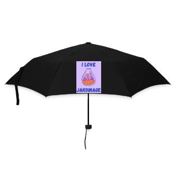 I LOVE,JARDINAGE,PRINTEMPS,HUMOUR,RETRAITE - Parapluie standard - noir - Devant