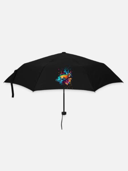 Colorful fish - Umbrella (small) - black