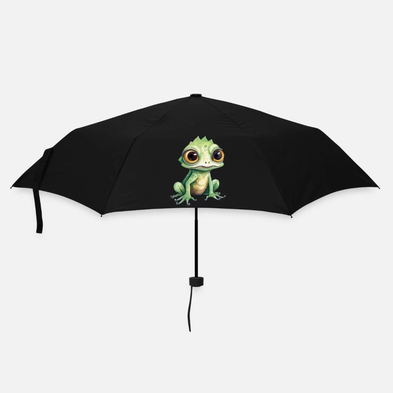 Kappa Wasserfarben Zeichnung - Regenschirm (klein) - Schwarz