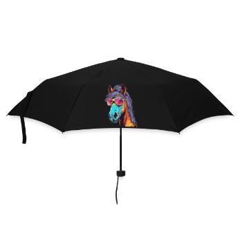 Tempete das Pferd - Regenschirm (klein) - Schwarz - Vorne