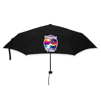 dauphin et vague - Parapluie standard - noir - Devant