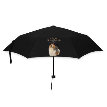 Me tapote. Je suis un gentlewoof. Shetie Chien Doggolingo - Parapluie standard - noir - Devant