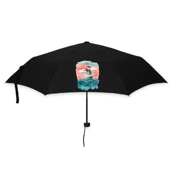 Sailor loves fish - Umbrella (small) - black - Front