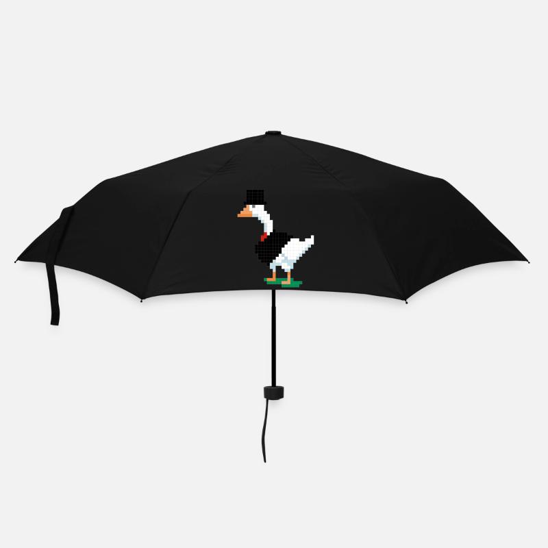 Un canard en costume pixélisé - Parapluie standard - noir