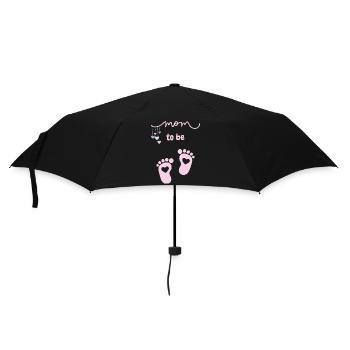 Maman en devenir - rose - Parapluie standard - noir - Devant
