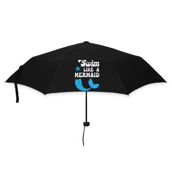 Swim Like a Mermaid - Regenschirm (klein) - Schwarz - Vorne