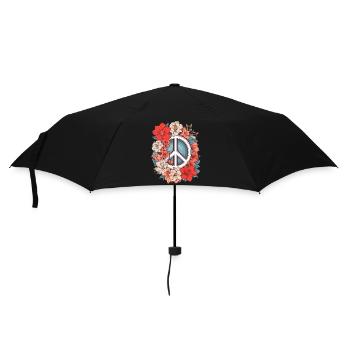 Signe de paix - Parapluie standard - noir - Devant