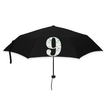 9th Floral Anniversary - Umbrella (small) - black - Front