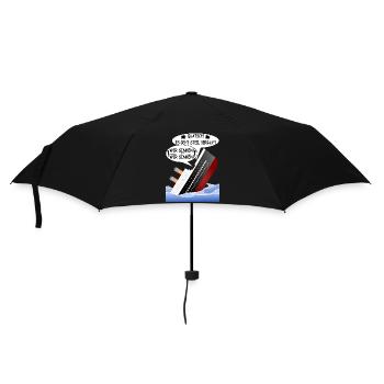 Steil Bergauf-lustige Sprüche-positives Denken - Regenschirm (klein) - Schwarz - Vorne