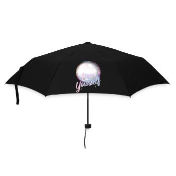 Love yourself Seifenblase - Regenschirm (klein) - Schwarz - Vorne