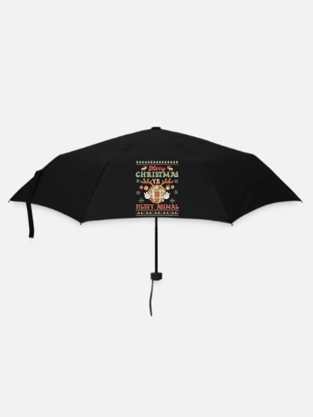 Hässlicher Weihnachtspullover - Regenschirm (klein) - Schwarz