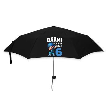 BÄÄM! Ich bin jetzt 6 - Regenschirm (klein) - Schwarz - Vorne