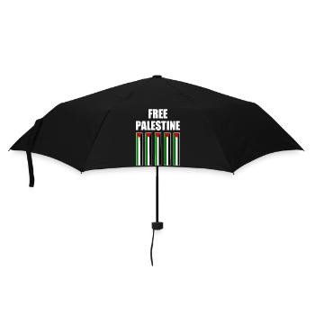 Free palestine - Regenschirm (klein) - Schwarz - Vorne