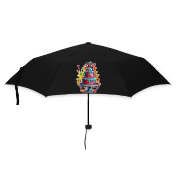 Birthday Cake / Cake / Happy Birthday / Cake - Umbrella (small) - black - Front