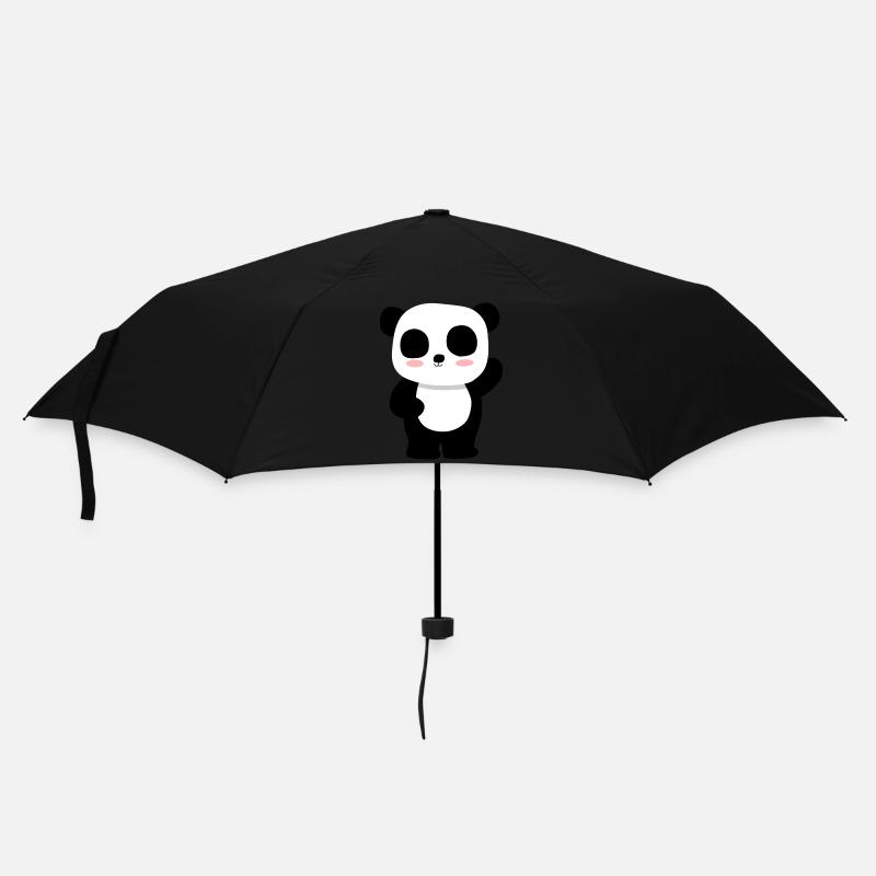 Panda - Regenschirm (klein) - Schwarz