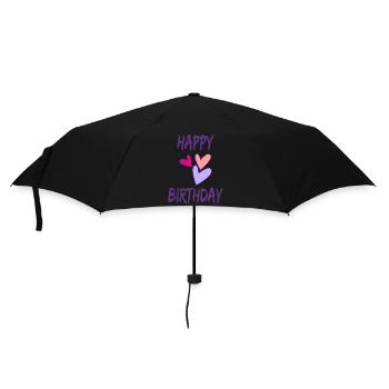 ALLES GUTE ZUM GEBURTSTAG. JAHRESTAG. - Regenschirm (klein) - Schwarz - Vorne