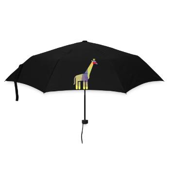 Giraffe - Regenschirm (klein) - Schwarz - Vorne