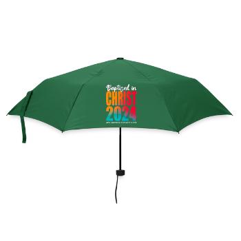 Baptized In Christ 2024 - God's Love - Umbrella (small) - bottlegreen - Front