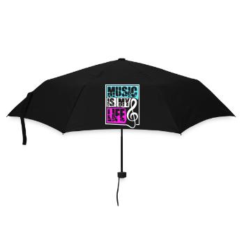 La musique est ma vie Musik ist mein Leben liebe spruch - Parapluie standard - noir - Devant