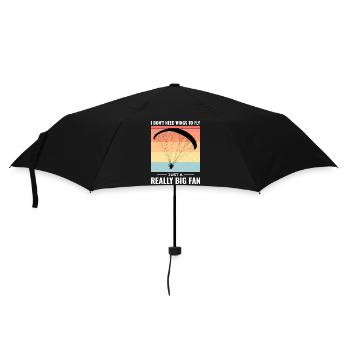 Paramotor Pilot Paramotoring Powered Paraglider - Umbrella (small) - black - Front