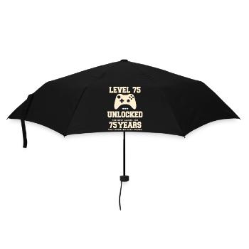 Level 75 Vintage Anniversaire Vintage Rétro - Parapluie standard - noir - Devant