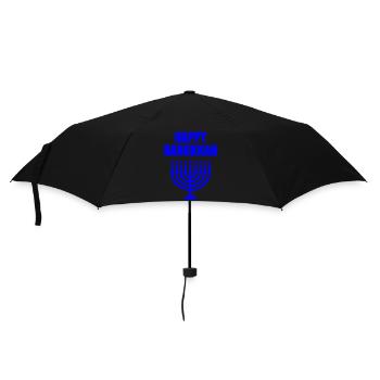 HAPPY HANUKKAH - Regenschirm (klein) - Schwarz - Vorne
