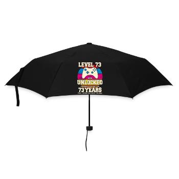 Original 1951 73 Jahre alt Level 73 Freischalten - Regenschirm (klein) - Schwarz - Vorne