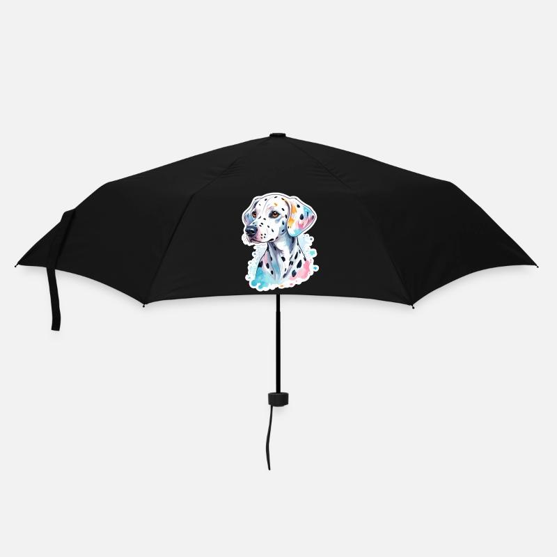 Dalmatiner Wasserfarben - Regenschirm (klein) - Schwarz