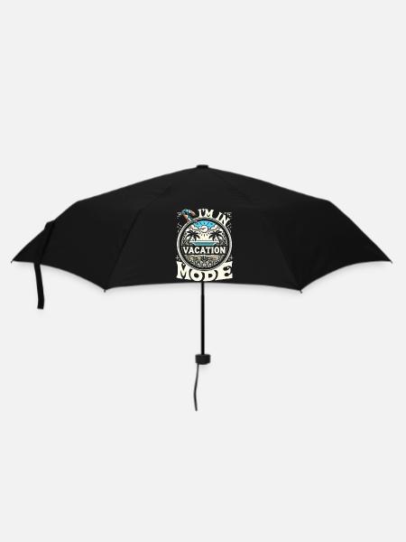 Ich bin im Urlaubsmodus Vacation mode - Regenschirm (klein) - Schwarz
