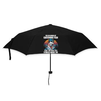 Ich bin so gut darin, Fische zu fangen, dass die Fische es sagen - Regenschirm (klein) - Schwarz - Vorne