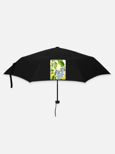 Katzenbeeren - Regenschirm (klein) - Schwarz