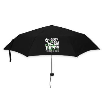Geckos Make Me Happy - Umbrella (small) - black - Front