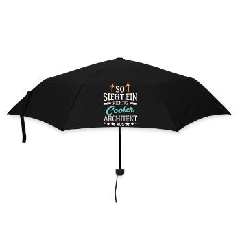 So sieht ein richtig cooler Architekt aus - Regenschirm (klein) - Schwarz - Vorne