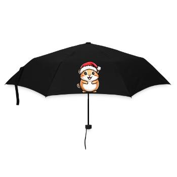 Hamster Noël Mignon - Parapluie standard - noir - Devant