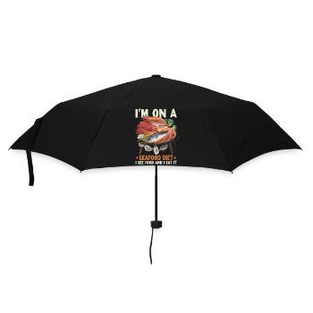 Régime alimentaire à base de fruits de mer - Parapluie standard - noir - Devant