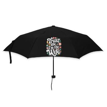 Femme Épouse Partenaire Famille Marié - Parapluie standard - noir - Devant
