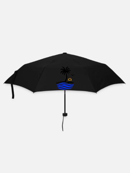 Ocean Palm Tree Summer - Umbrella (small) - black