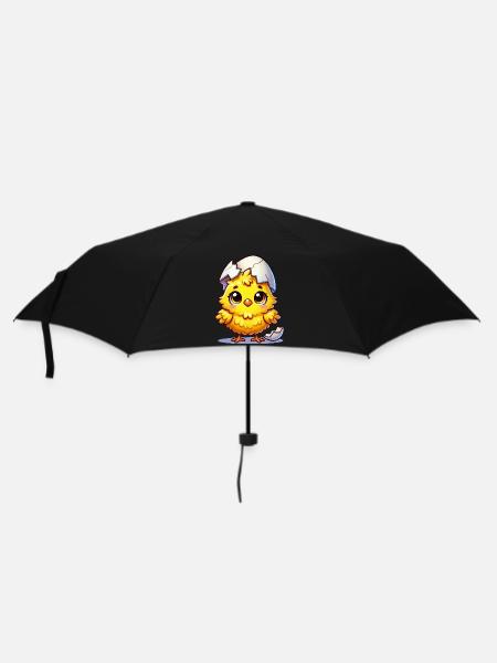 kuecken comic - Regenschirm (klein) - Schwarz
