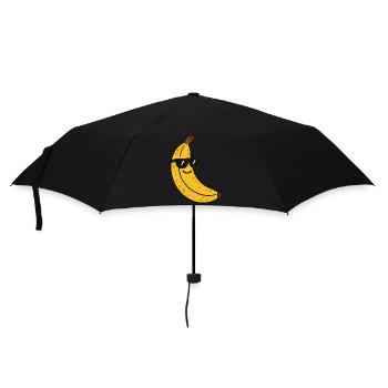 banane sonnenbrille - Regenschirm (klein) - Schwarz - Vorne
