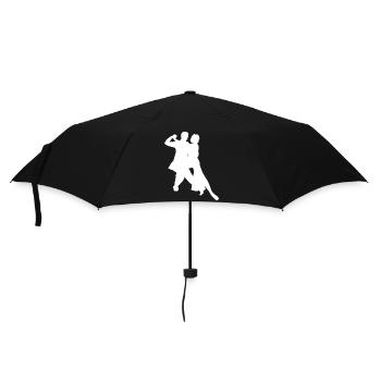 Elegante Tanzpaare Silhouette Klassischer Tanz - Regenschirm (klein) - Schwarz - Vorne
