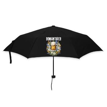 Romantic beer mug with flowers traditional shirt beer - Umbrella (small) - black - Front