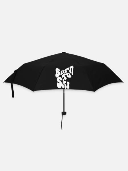 Born to Ski - Winter Design - Regenschirm (klein) - Schwarz