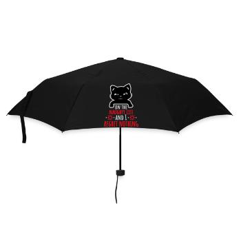 Sur la liste des vilains et ne regrette rien Böse Katze - Parapluie standard - noir - Devant