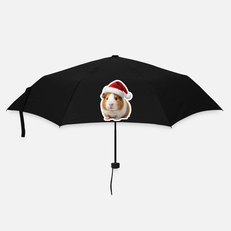 Petit chapeau de Noël en forme de cochon d’Inde mignon - Parapluie standard - noir