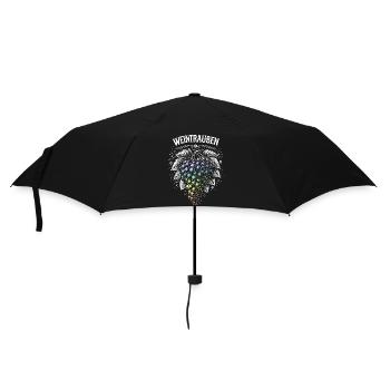 Grapes Rainbow Motif - Umbrella (small) - black - Front