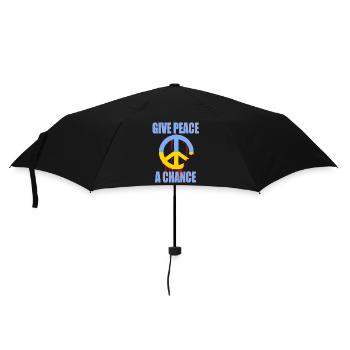 Donnez une chance à la paix – Symbole de paix en Ukraine Art maintenant - Parapluie standard - noir - Devant