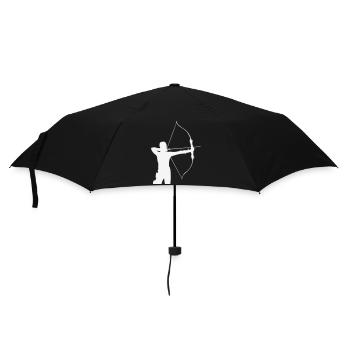 Silhouette d’archer - Parapluie standard - noir - Devant