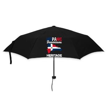 Dominikanische Republik Flagge Dom Rep Stolz - Regenschirm (klein) - Schwarz - Vorne